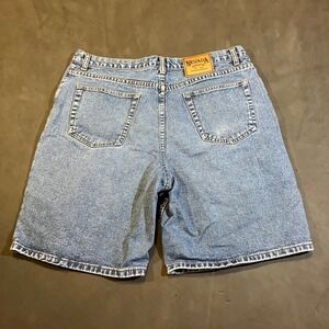 Vintage Nevada Jeanswear Mens 38 Classic Fit Blue Denim Jean Shorts Jorts  90s